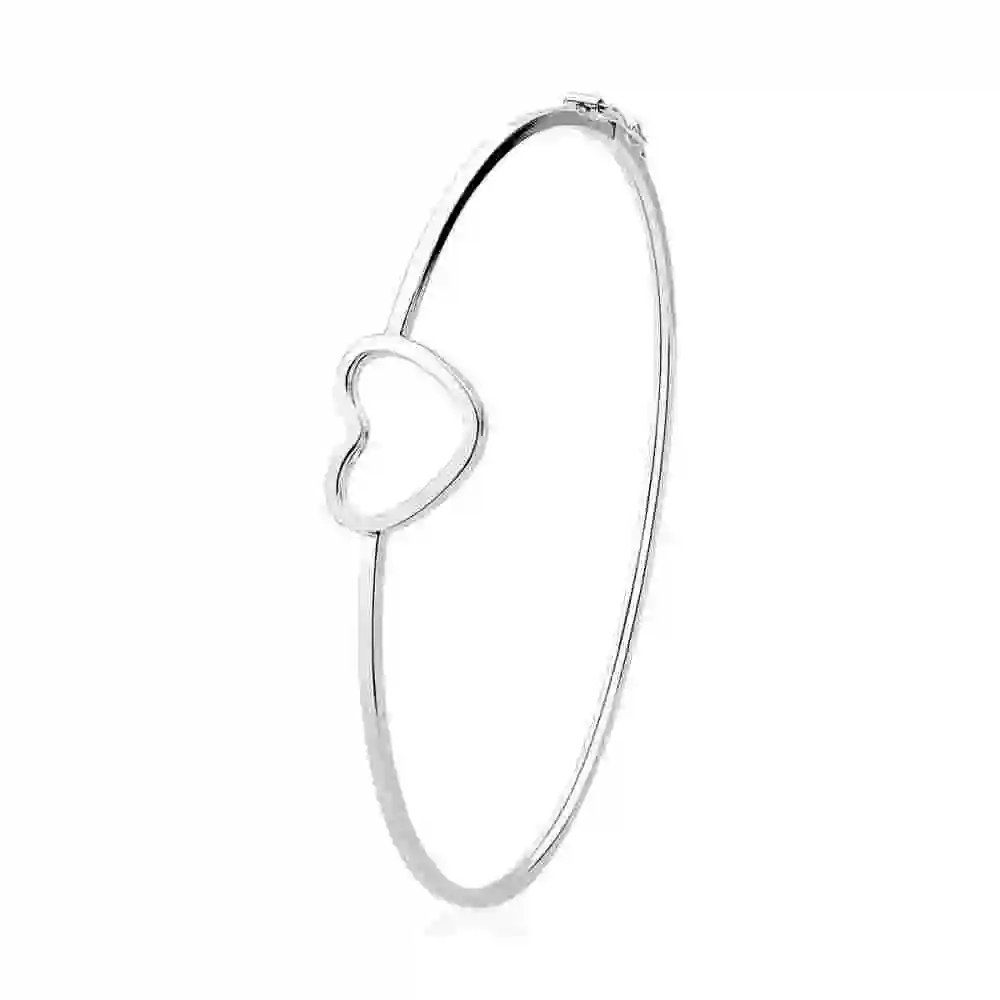 Bracelete Feminino de Prata 925 Coração Produto Bracelete Feminino de Prata 925 Coração