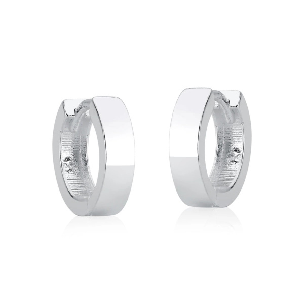 Produto Brinco Argola de Prata 925 Click Redonda Lisa