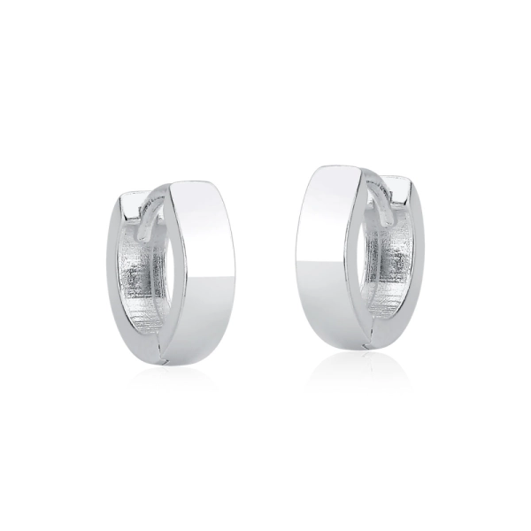 Produto Brinco Argola de Prata 925 Click Redonda Lisa