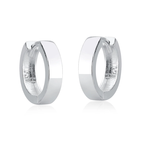 Produto Brinco Argola de Prata 925 Click Redonda Lisa