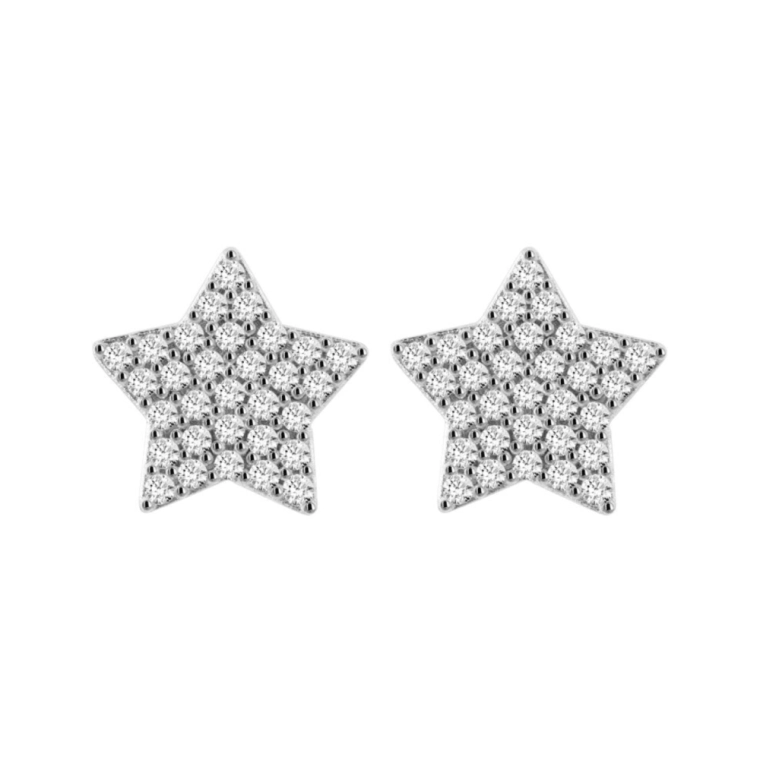 Brinco de estrela com diamantes Produto Brinco de estrela com diamantes