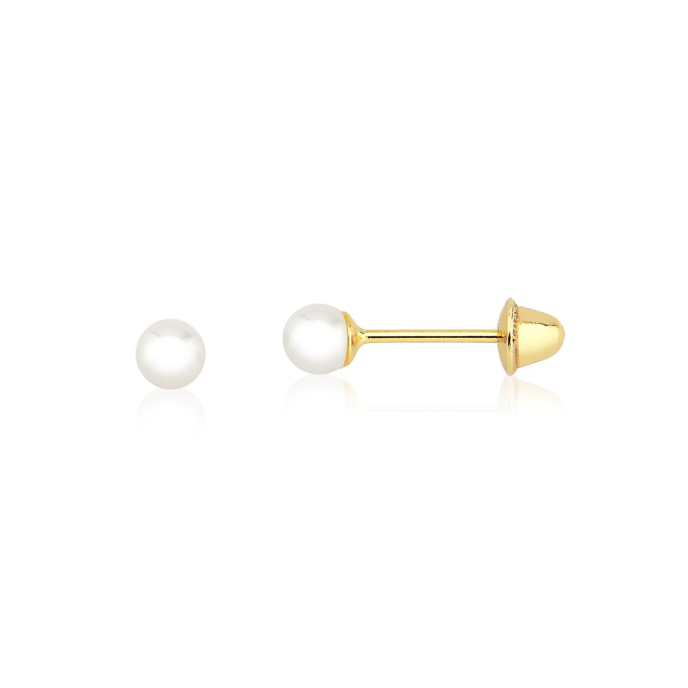 Produto Brinco de Ouro 18k com Pérola