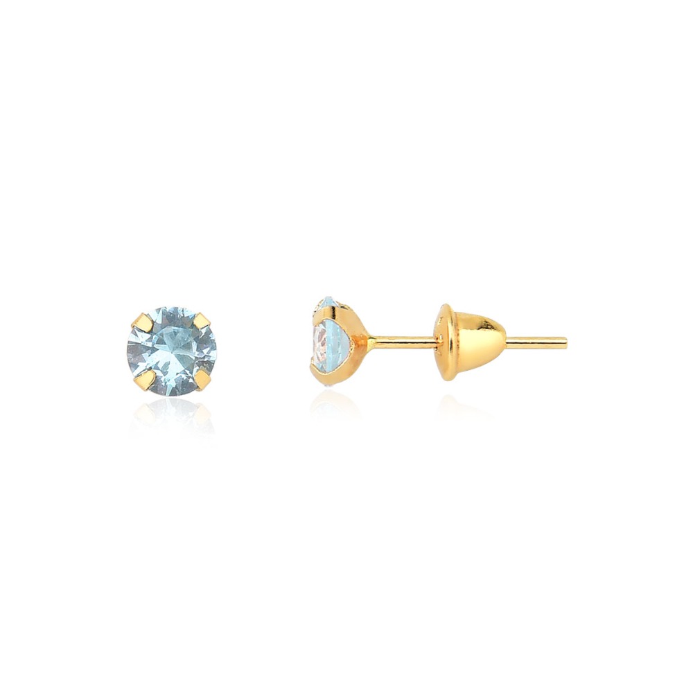 Produto Brinco de Ouro 18k Redondo com 3mm