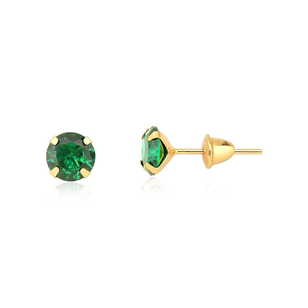 Produto Brinco de Ouro 18k Redondo com 5mm