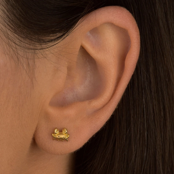 Brinco de Ouro 18k Siri mini Produto Brinco de Ouro 18k Siri mini