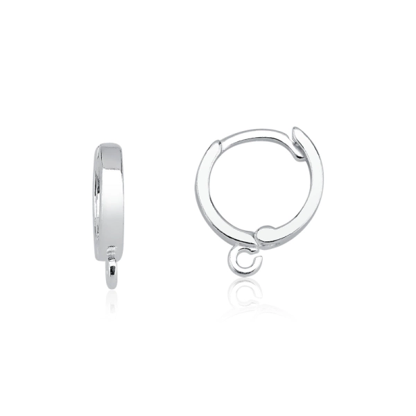 Produto Brinco de Prata 925 Argola Click Para Pingentes