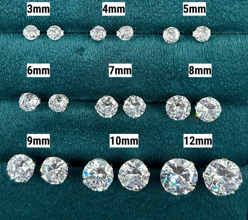 Brinco de Prata 925 Zircônia Redonda Produto Brinco de Prata 925 Zircônia Redonda