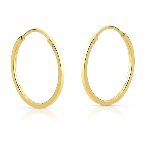 Produto Brinco de Ouro Feminino Argola Redonda 2.2cm