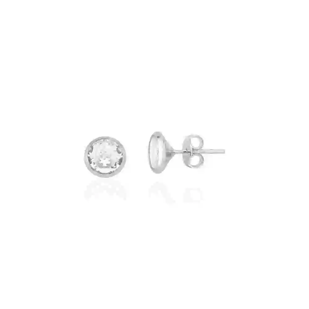 Produto Brinco Feminino Cravação Inglesa 4mm de Prata 925