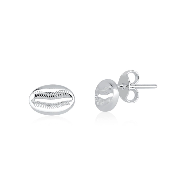 Produto Brinco Feminino de Prata 925 Búzio com 9mm