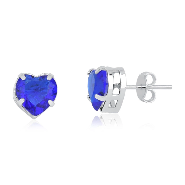 Produto Brinco Feminino de Prata 925 Coração Galeria com 8mm