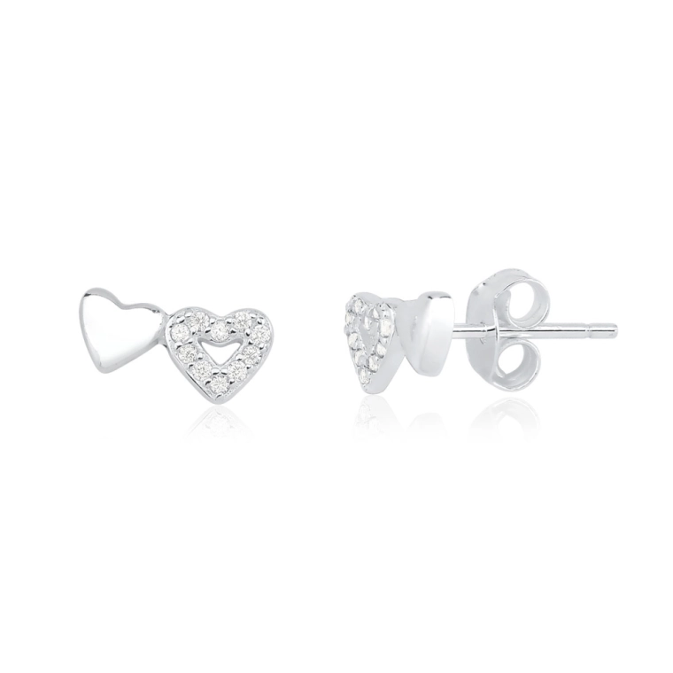 Brinco Feminino de Prata 925 Ear Cuff Coração Produto Brinco Feminino de Prata 925 Ear Cuff Coração