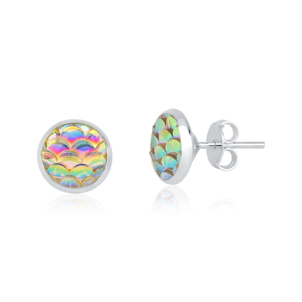 Produto Brinco Feminino de Prata 925 Escama de Peixe Furta