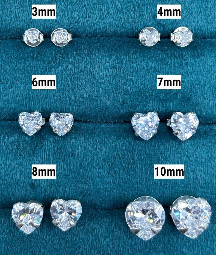 Brinco Feminino de Prata 925 Zircônia Coração Produto Brinco Feminino de Prata 925 Zircônia Coração