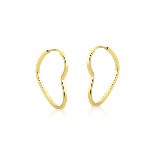 Argola ouro 18k coração 22mm 750 Produto Argola ouro 18k coração 22mm 750