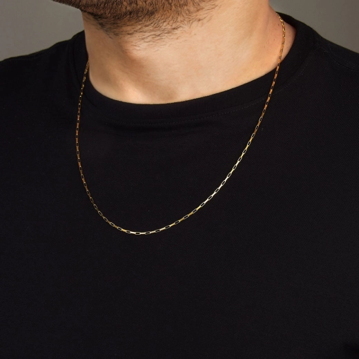 Produto Corrente de Ouro 18k Tijolinho com 70cm