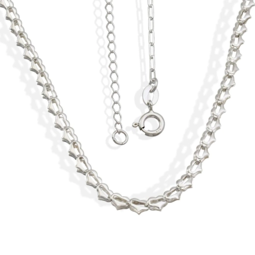 Choker Feminina de Prata 925 Corações Montado Produto Choker Feminina de Prata 925 Corações Montado