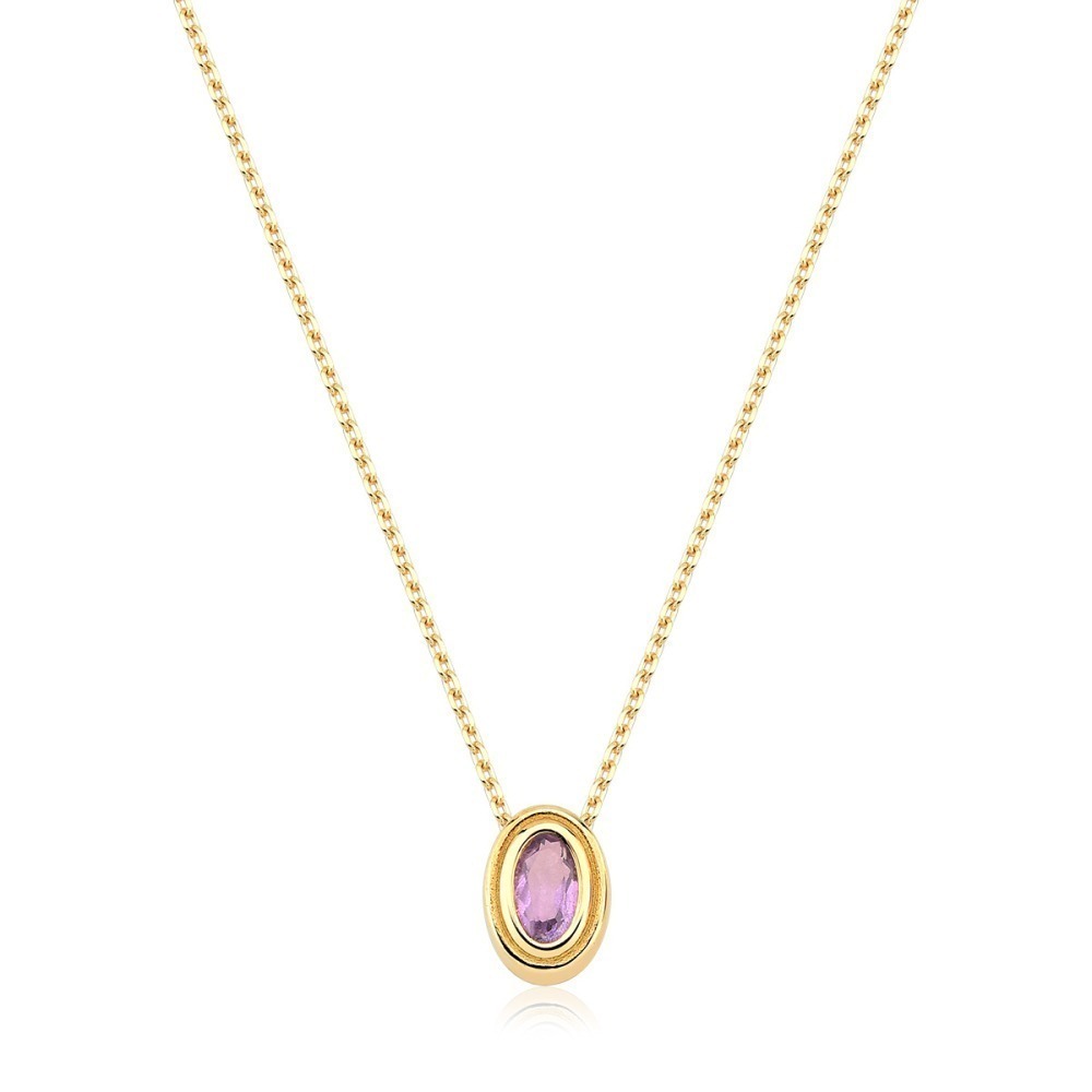 Produto Colar de Ouro 18k com Ametista Oval