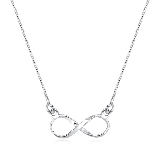 Produto Colar Feminino de Prata 925 Infinito com 40cm