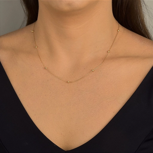 Produto Colar Feminino de Ouro 18k Cartier com Bolinhas