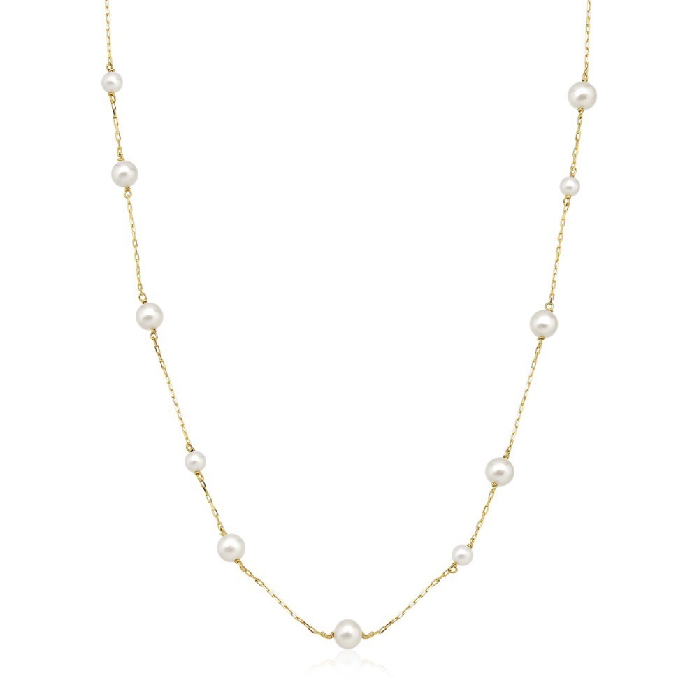 Produto Colar Feminino de Ouro 18k com Pérolas