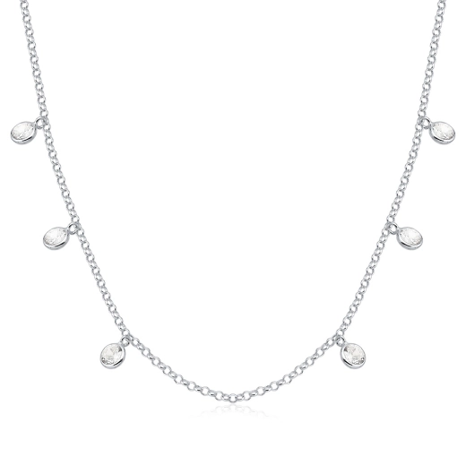 Produto Colar Feminino de Prata 925 Elo Português com Pendentes