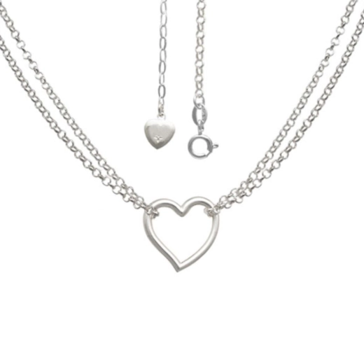 Produto Colar Feminino de Prata 925 Coração Minimalista