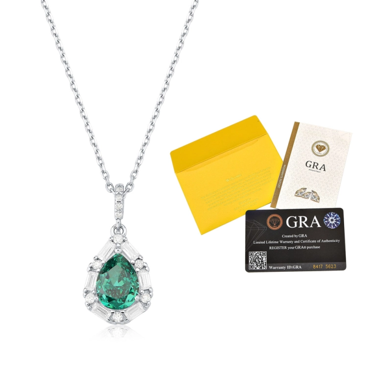 Colar Moissanite de Prata 925 Gota Cravejada 0,58ct Produto Colar Moissanite de Prata 925 Gota Cravejada 0,58ct