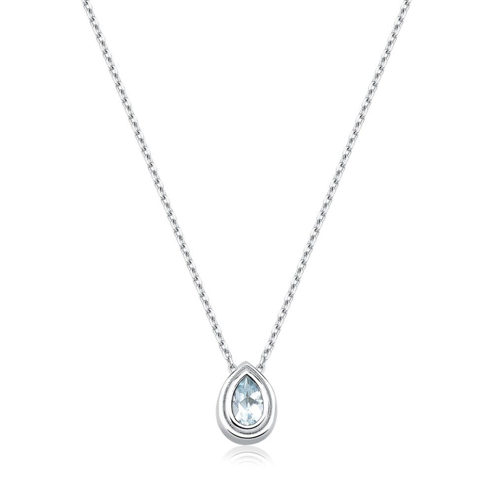 Produto Colar Topázio Sky em Ouro 18k Branco
