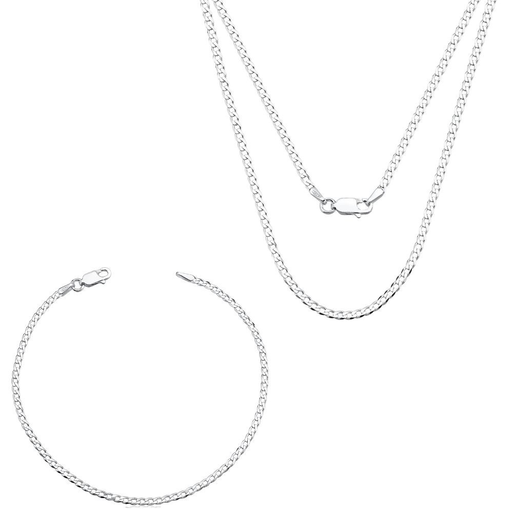 Produto Conjunto Masculino Corrente e Pulseira de Prata 925 Grumet 60cm com 3mm