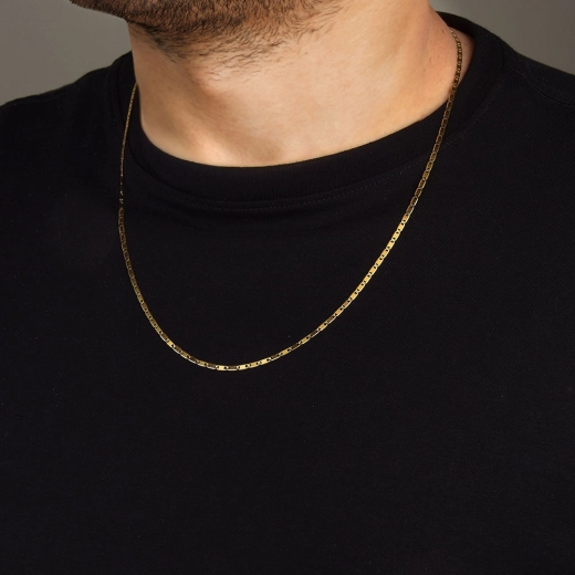 Produto Corrente Masculina de Ouro 18k Piastrine 60cm com 2.2mm