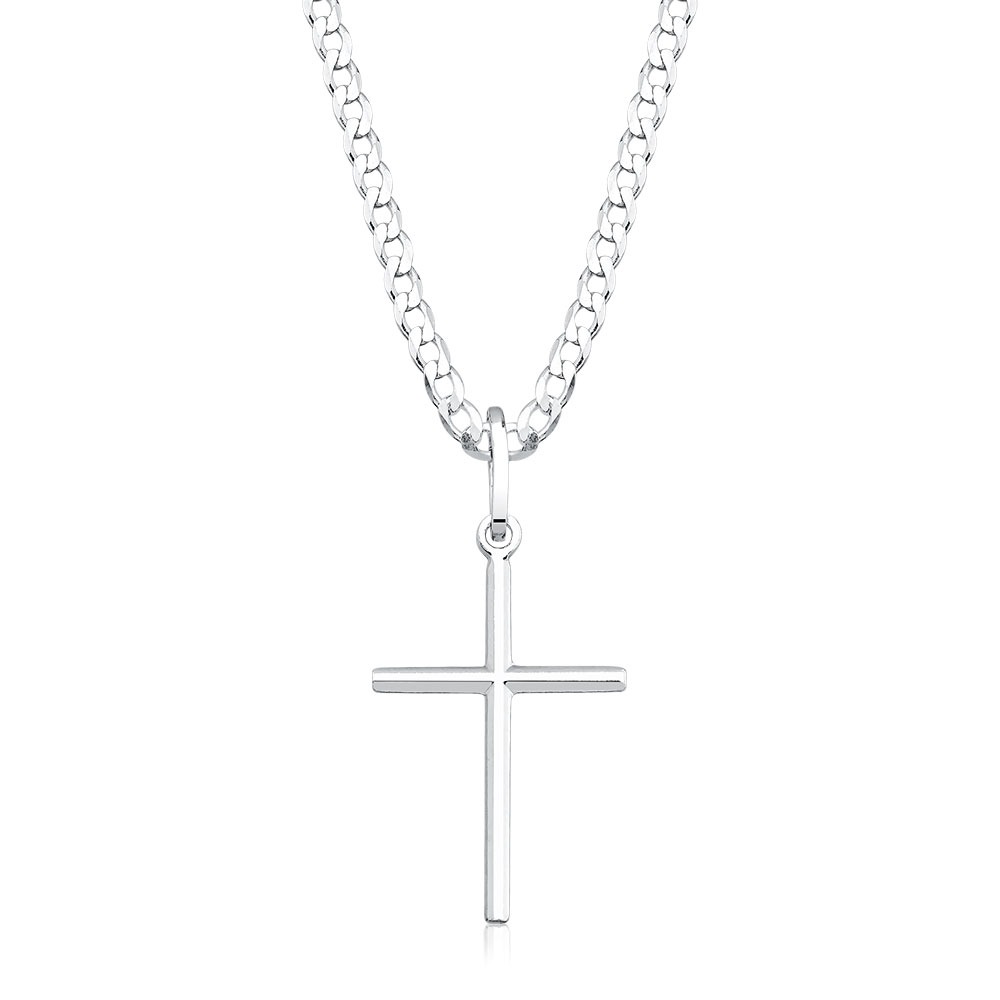 Produto Cordão Masculino de Prata 925 Grumet 60cm e 3mm com Cruz 