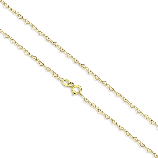 Produto Corrente Choker Em Ouro 18k Com Elo Coração 40cm