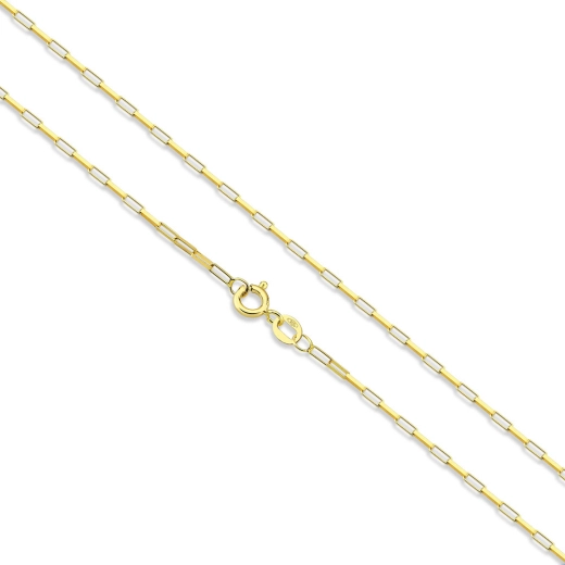 Produto Corrente Masculina de Ouro 18k Elos Quadrados 60cm