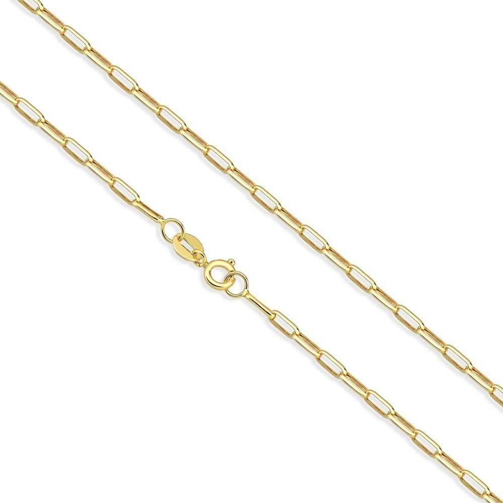Produto Corrente Masculina de Ouro 18k Elos Alongados e 60cm