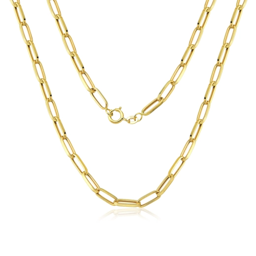 Corrente de Ouro Masculina Elos Alongados Produto Corrente de Ouro Masculina Elos Alongados