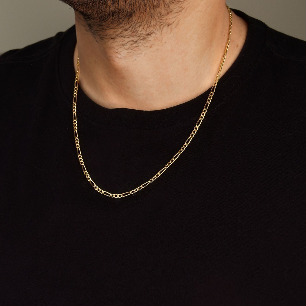 Produto Corrente de Ouro 18k Grumet 3x1 60cm com 3mm