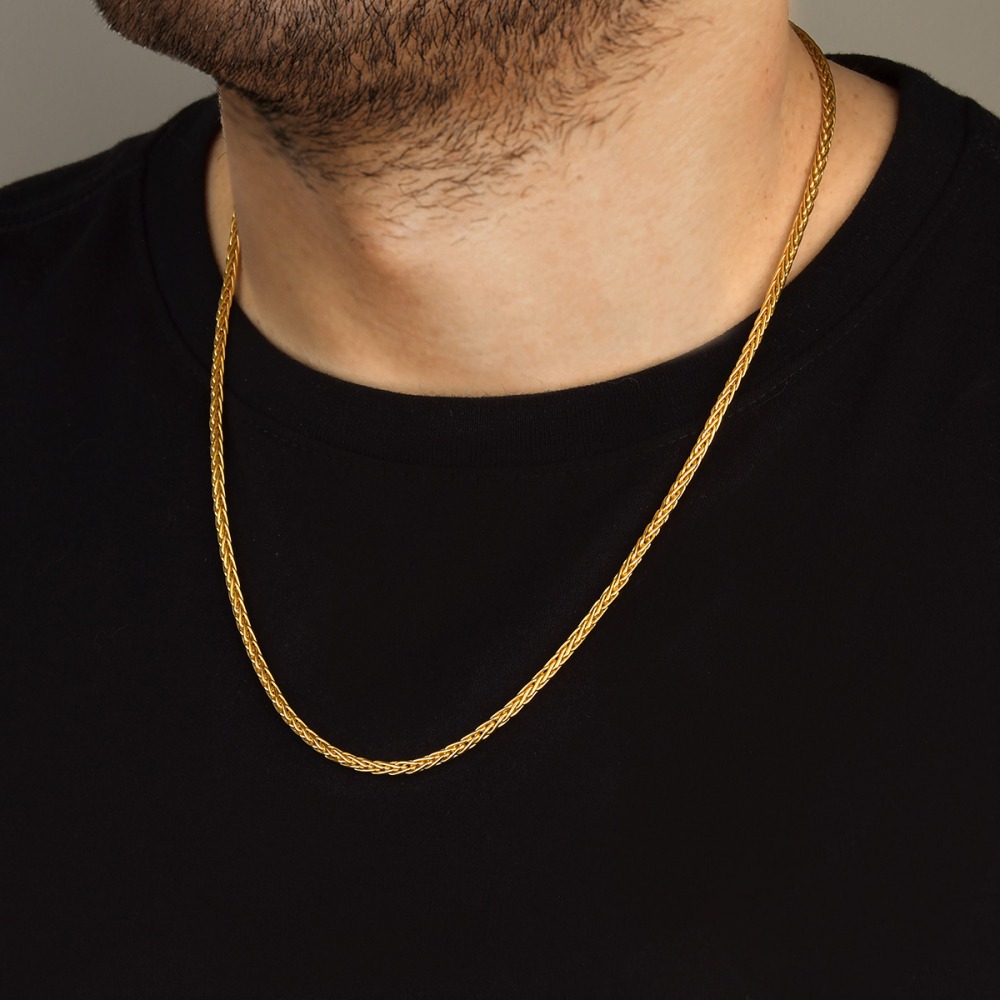 Produto Corrente de Ouro 18k Palmeira 60cm com 3mm