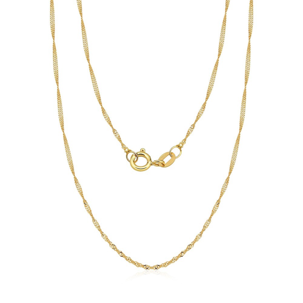 Produto Corrente de Ouro 18k Singapura 45cm com 1mm