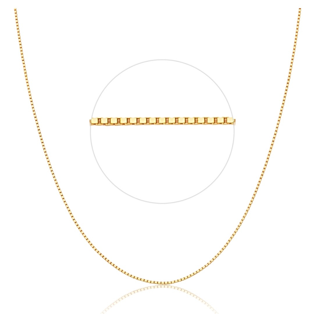 Produto Corrente de Ouro 18k Veneziana com 0.8mm
