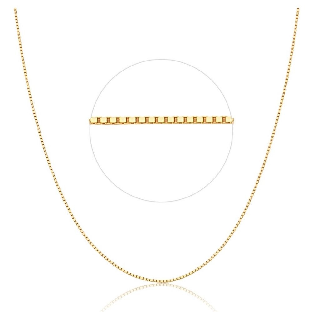 Produto Corrente de Ouro 18k Veneziana com 70cm e 0,5mm