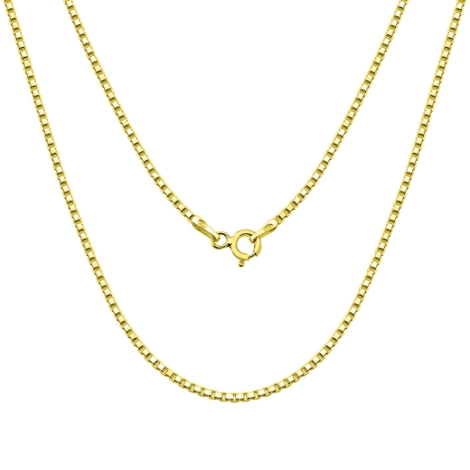 Corrente De Ouro 18k Veneziana De 1mm Com 50cm Produto Corrente De Ouro 18k Veneziana De 1mm Com 50cm