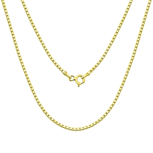 Corrente De Ouro 18k Veneziana de 40cm com 1,3mm Produto Corrente De Ouro 18k Veneziana de 40cm com 1,3mm