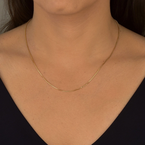 Produto Corrente de Ouro 18k Veneziana Redonda com 45cm
