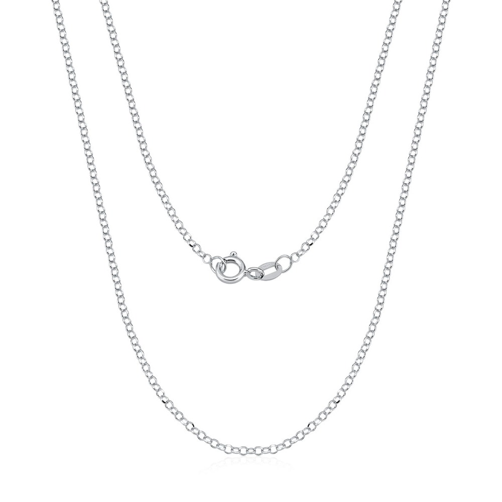 Corrente de Ouro Branco 18k elo Português 40cm 1mm Produto Corrente de Ouro Branco 18k elo Português 40cm 1mm
