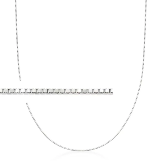 Corrente de Ouro Branco 18k - 750 Veneziana 45cm 0,5mm Produto Corrente de Ouro Branco 18k - 750 Veneziana 45cm 0,5mm