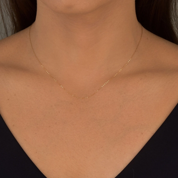 Produto Corrente Feminina de Ouro 18k Bailarina com 45cm