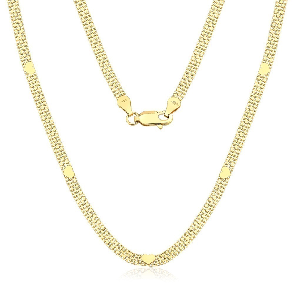 Produto Corrente Feminina de Ouro 18k Bismark com Coração