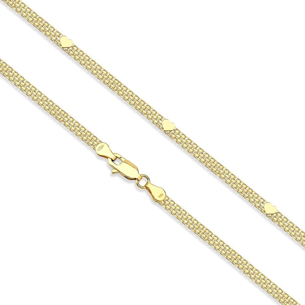 Produto Corrente Feminina de Ouro 18k Bismark com Coração