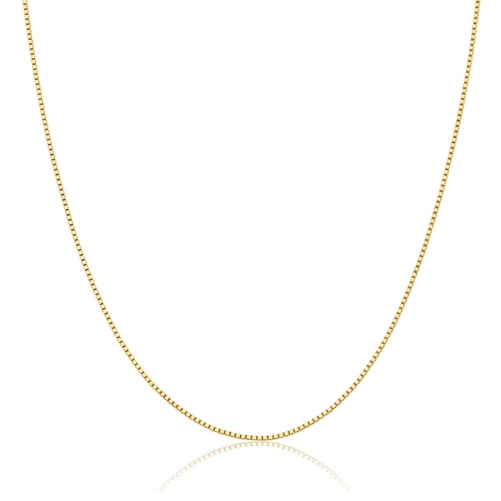 Produto Corrente Feminina de Ouro 18k Veneziana 40cm com 0.7mm
